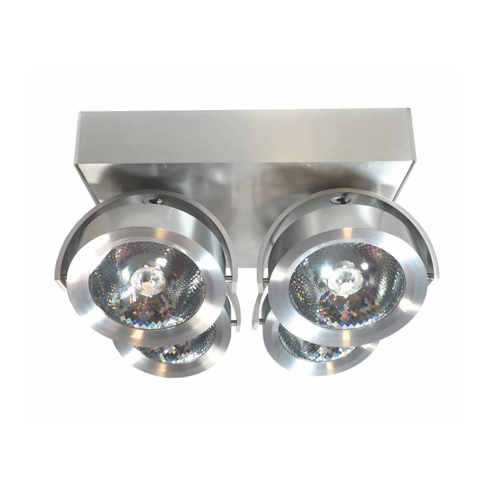 Aufbauspot Dutchess LED 4-flammig eckig – 2700K, dimmbar