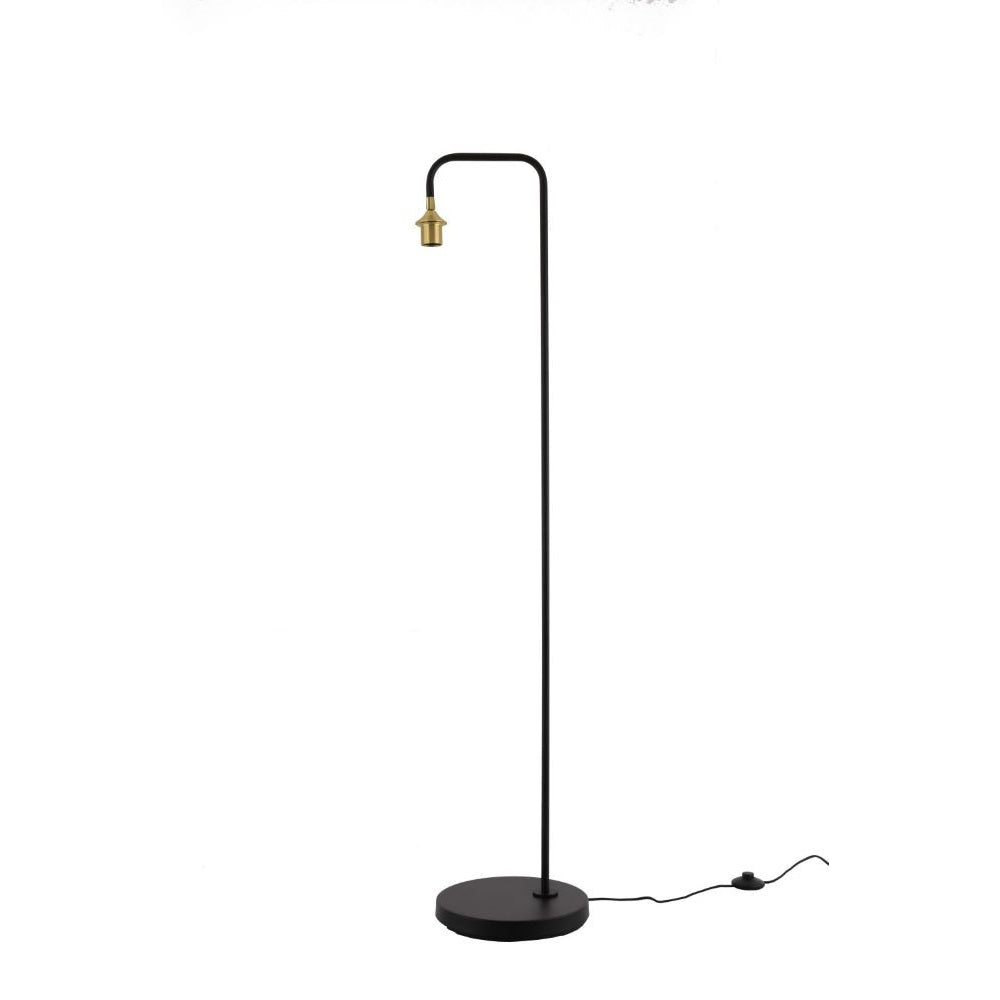 Stehleuchte Dajano E27 1-flammig – Schwarz/Gold, 150 cm