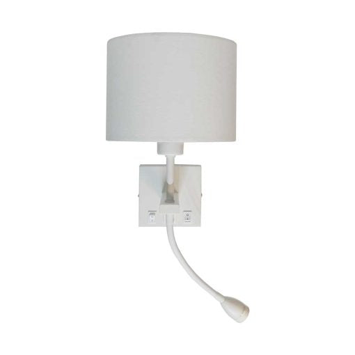 Wandleuchte Quad USB Weiß