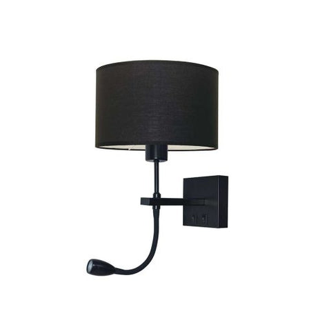 Wandleuchte Quad E27 Schwarz