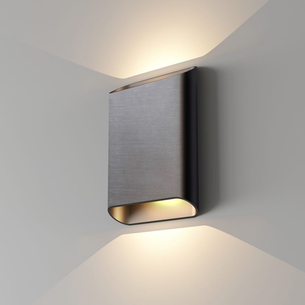 Wandleuchte Diaz L Gun Metal