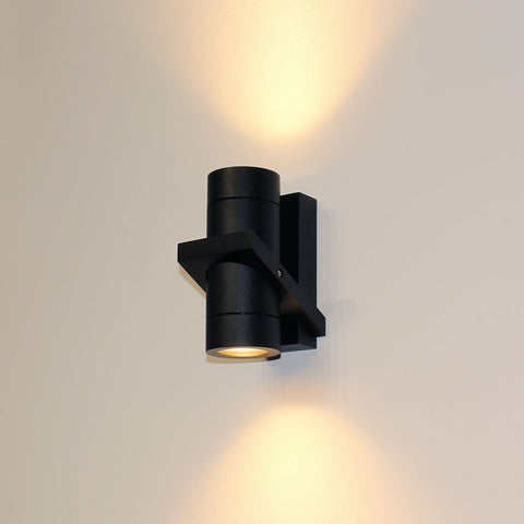 Wandleuchte Double GU10 Schwarz