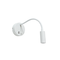 Wandleuchte Flex USB LED – flexibler Arm mit USB-A & USB-C, 3000K, innen 1