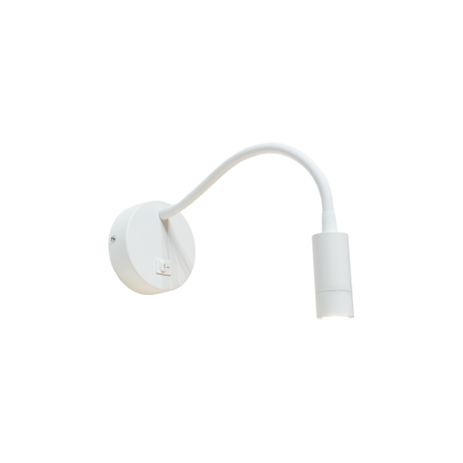 Wandleuchte Flexi LED – flexibler Schwanenhals, 3000K, mit Schalter, innen