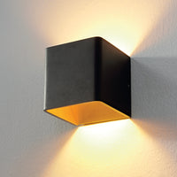 Wandleuchte Fulda LED 2700K – Up & Down, 10 cm Würfel, dimmbar, innen 8
