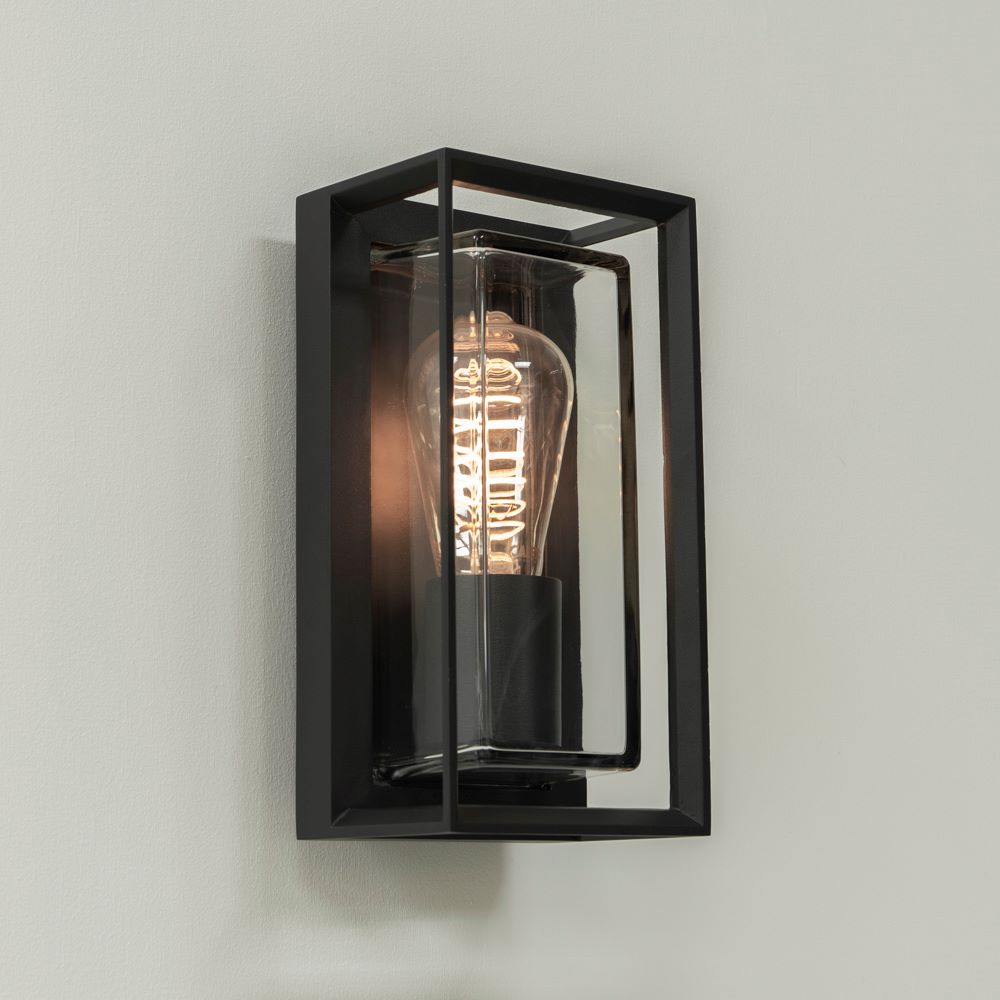 Wandleuchte Leeds 25 schwarz seitlich