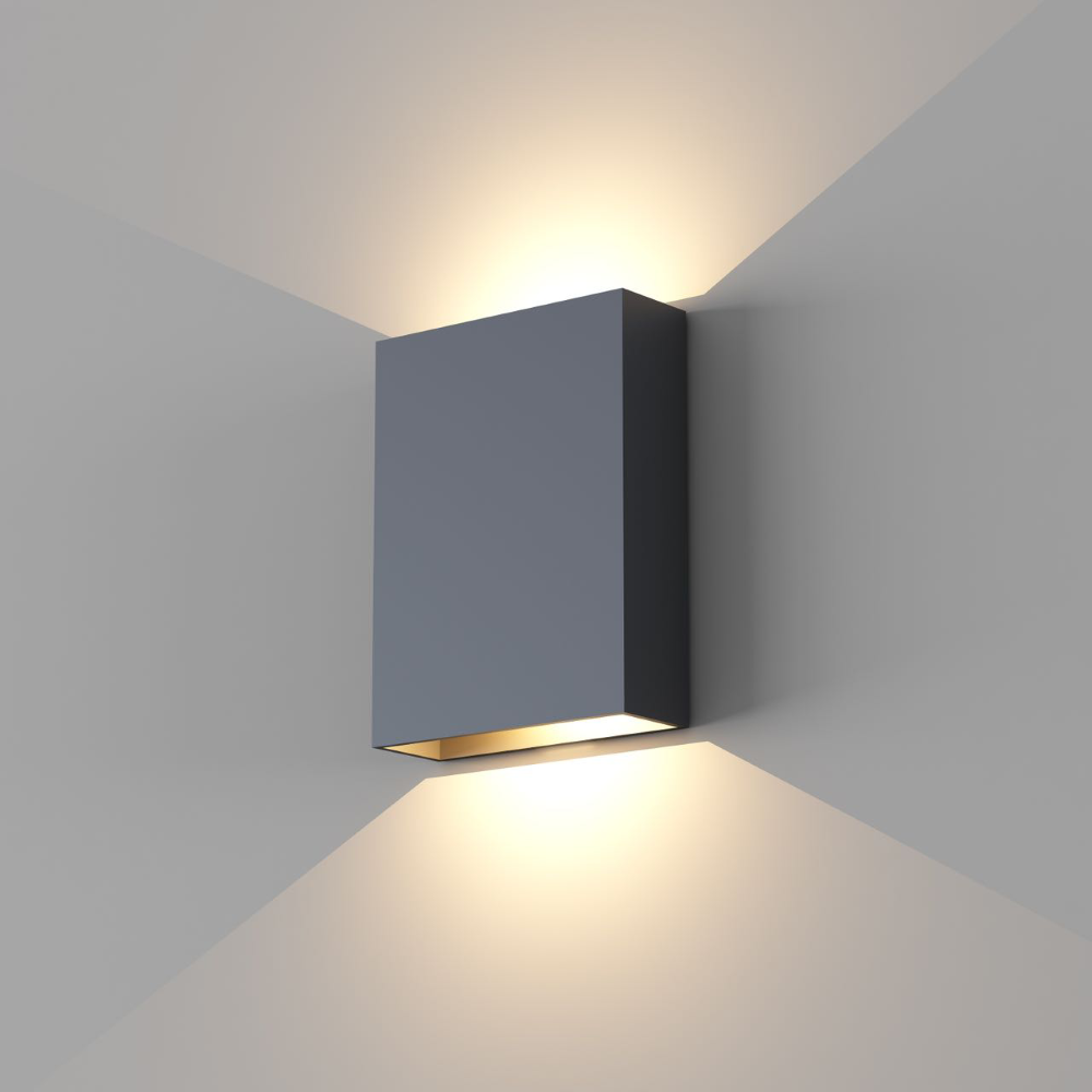 Wandleuchte Memphis Schwarz Mattgold