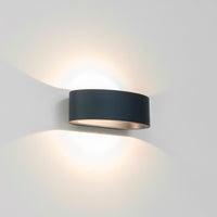 Wandleuchte Sharp LED IP65 – halbrund, 2700K, dimmbar, innen & außen 3