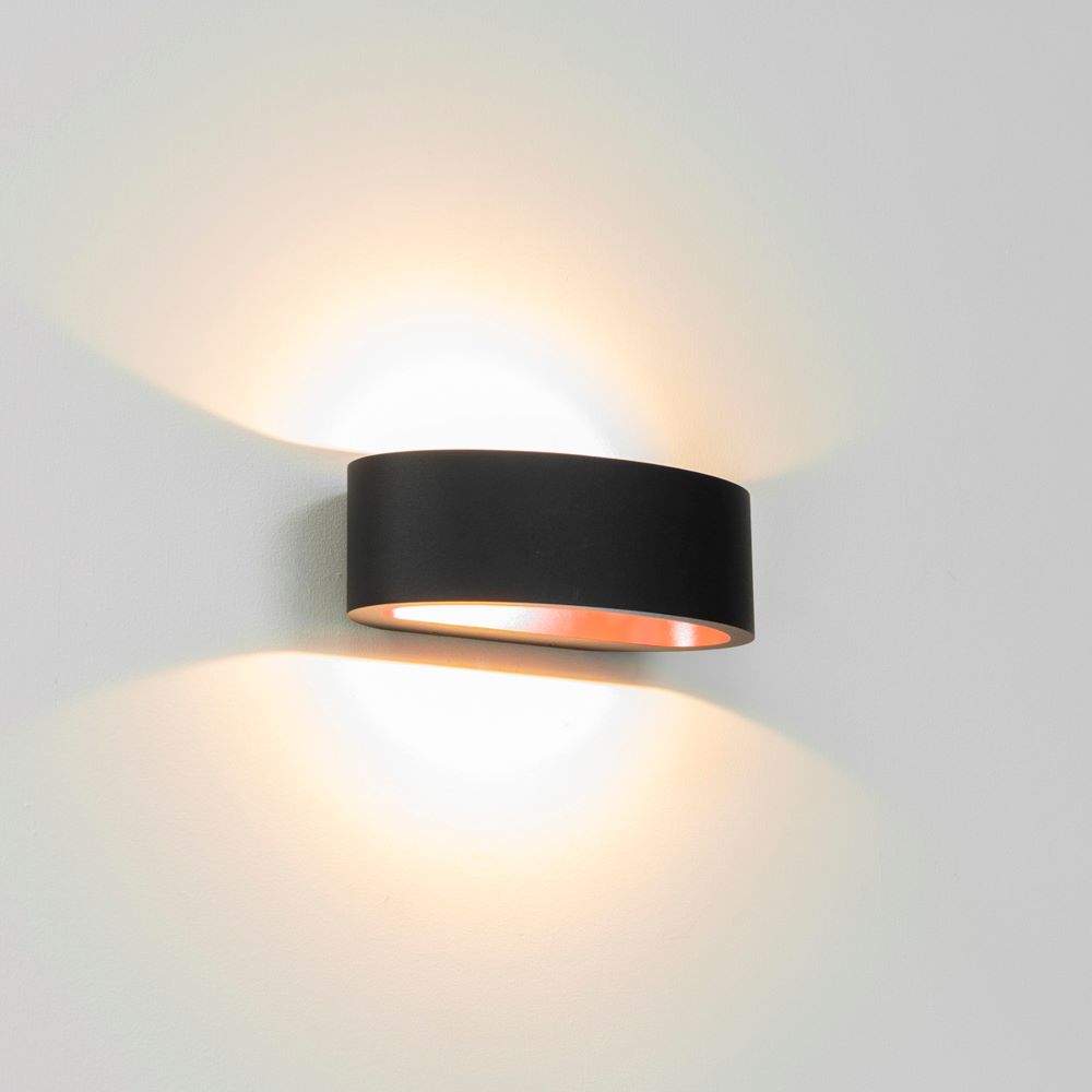 Wandleuchte Sharp LED Schwarz/Gold