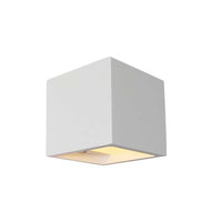 Wandleuchte Plaster eckig G9 aus Gips – überstreichbar, dimmbar, innen 2