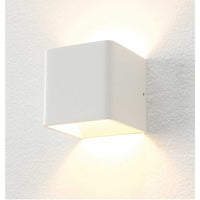 Wandleuchte Fulda LED 2700K – Up & Down, 10 cm Würfel, dimmbar, innen 2