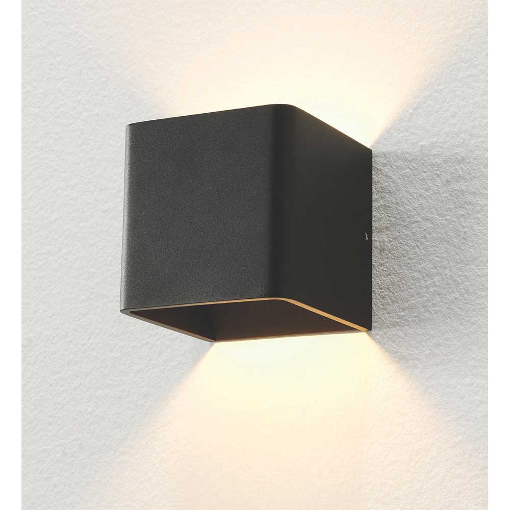 Wandleuchte Fulda LED 2700K – Up & Down, 10 cm Würfel, dimmbar, innen