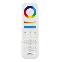 MiBoxer FUT089Z Zigbee-Funkfernbedienung 7 Zonen, RGB+CCT – Vorderansicht mit Farbring und 7 Zonentasten