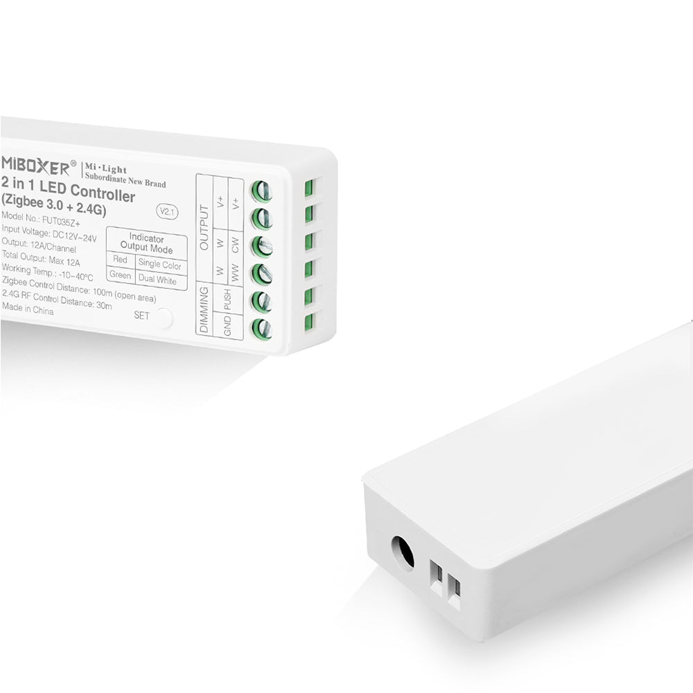 MiBoxer FUT035Z+ Zigbee-LED-Controller 2-in-1, Einfarbig & Dual-White – Detailansicht