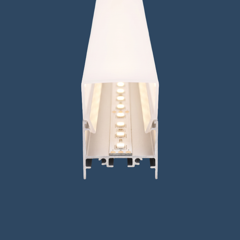 Hohe Opal-Abdeckung für LED-Profile New York und Tokio, mit leuchtendem LED-Streifen