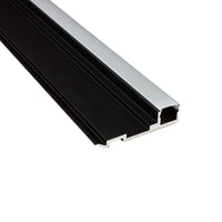 LED-Treppenwinkel Adelaide – T-STA, Aluminium schwarz, Profil ohne Endkappe