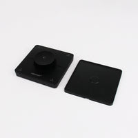 MiBoxer K0S Funk-Drehschalter 4 Zonen, CCT, in Schwarz – liegend mit Wandplatte