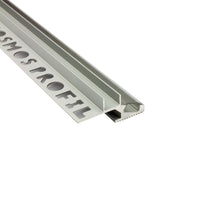 LED-Treppenprofil Brisbane – T-40 20° für 10-mm-Fliesen, Aluminium silber, Profil ohne Endkappe
