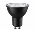 GU10 LED Spot 7W in Schwarz mit warmweißem Licht 2700K