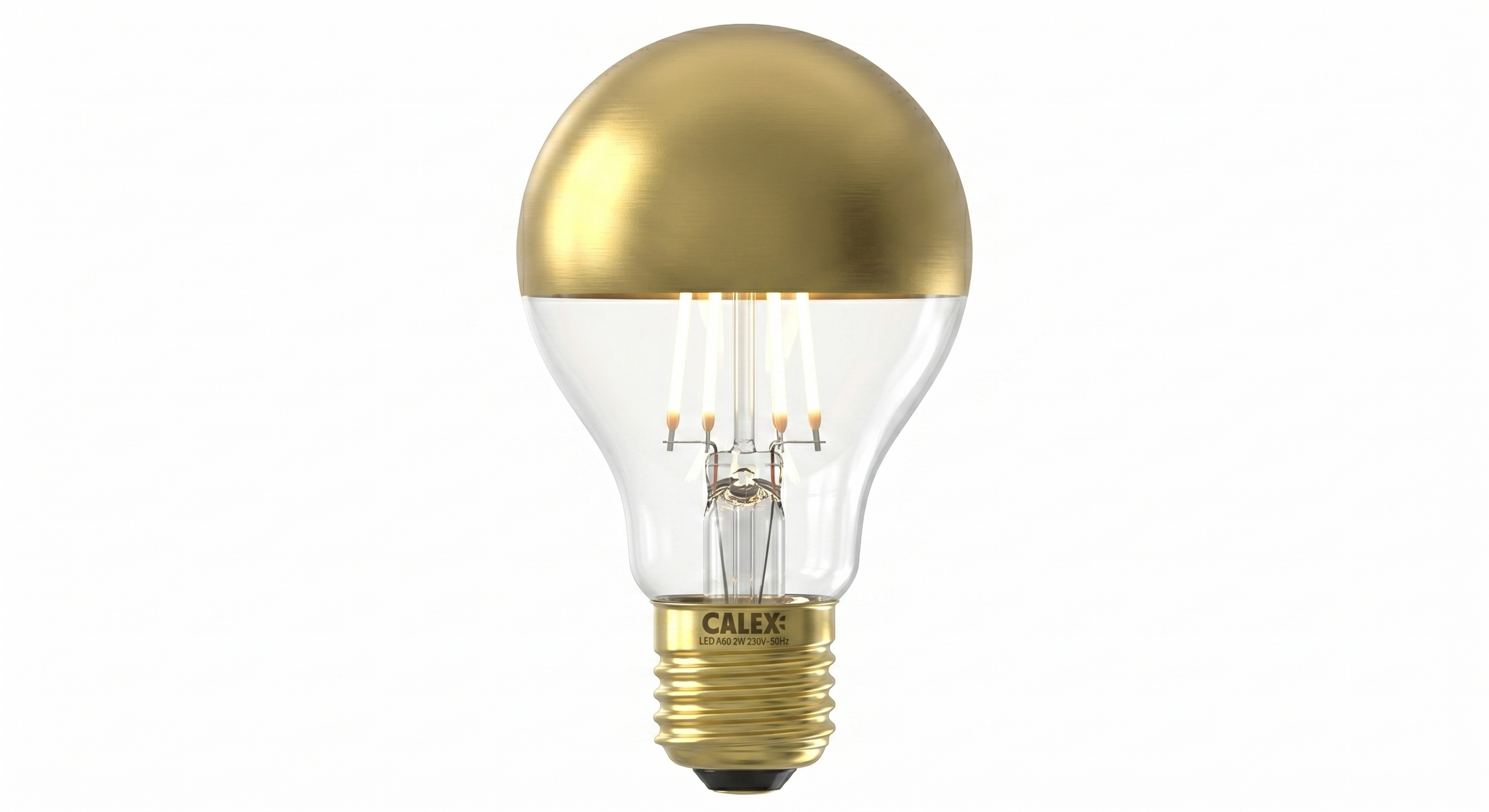 E27 LED Kopfspiegellampe in Gold mit 1800 Kelvin – Designer-Leuchtmittel
