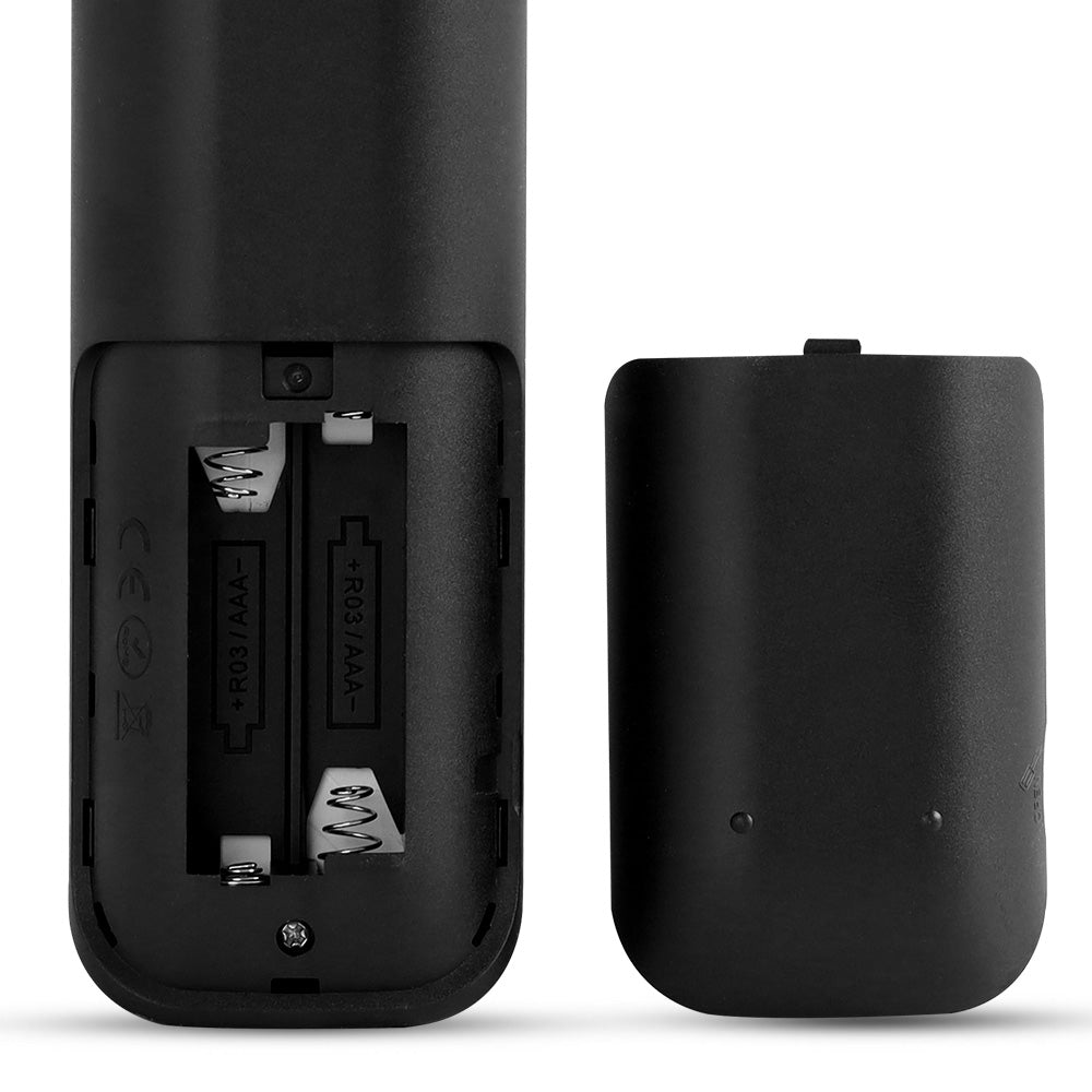 MiBoxer FUT089-B Funkfernbedienung 8 Zonen, RGB+CCT, in Schwarz – geöffnetes Batteriefach mit Abdeckung