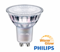 GU10 LED Spot 4,9W Dimm-To-Warm in Silber mit Standard-Bauform 50 × 54 mm