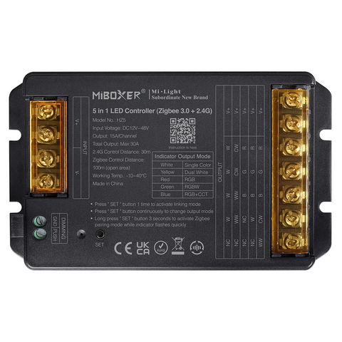 MiBoxer HZ5 Zigbee-LED-Controller 5-in-1, Hochstrom – 12–48 V, 30 A – Bild 1