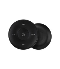 MiBoxer K2S-B Mini-Funkfernbedienung CCT in Schwarz – Vorder- und Rückseite