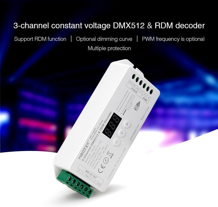 DMX512-LED-Controller – 3-Kanal (12–24 V)
