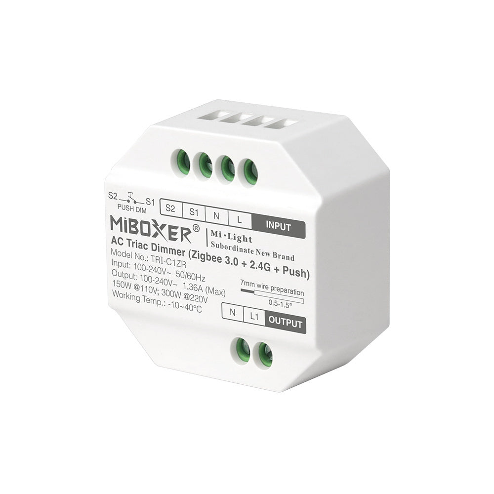 Zigbee AC-Triac-Dimmer – Phasenabschnitt (mit Kabel)