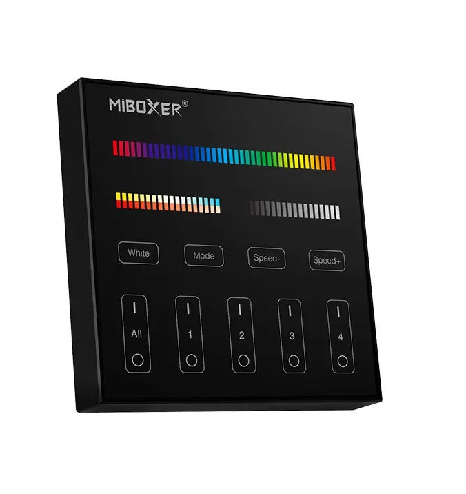 LED-Wandpanel B4-B – 4 Zonen, RGB+CCT (Schwarz)