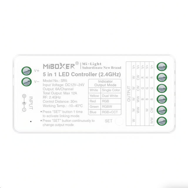 5-in-1-LED-Controller (SR5) – einfarbig bis RGBCCT