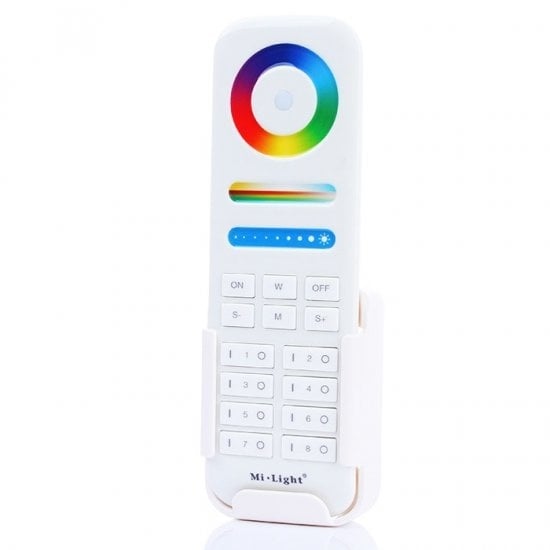 Zigbee-LED-Fernbedienung FUT089Z – 8 Zonen, Weiß + Wandhalterung