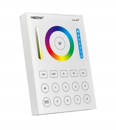 LED-Wandpanel B8 – 8 Zonen, RGB/RGBW (All-in-One)