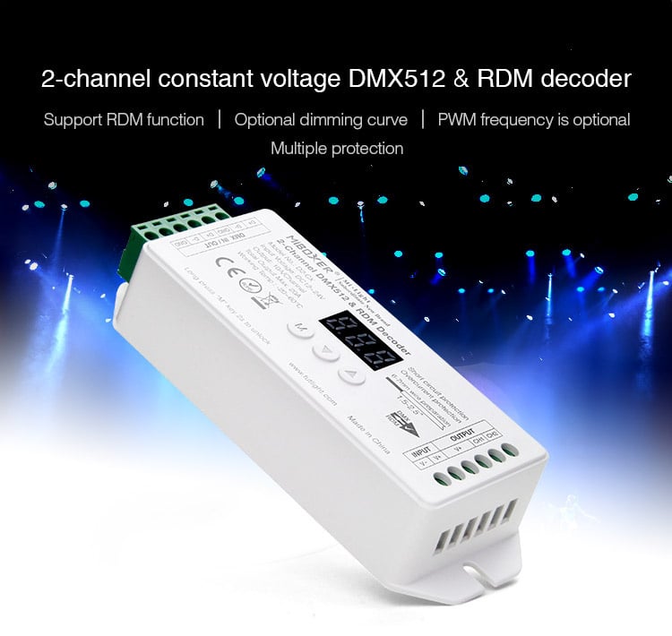 DMX512-LED-Controller (2-Kanal, 12–24 V)