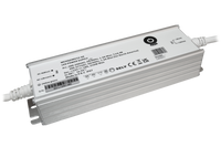Wasserdichtes LED-Netzteil der Serie MCHQ240V-GE von POS Power im IP67-Metallgehäuse – baugleich, Abbildung zeigt die 12-V-Variante