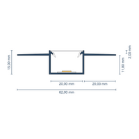 LED Trockenbauprofil "Reykjavik" | Wings & Easy-Fit | für Streifen bis 16mm 2