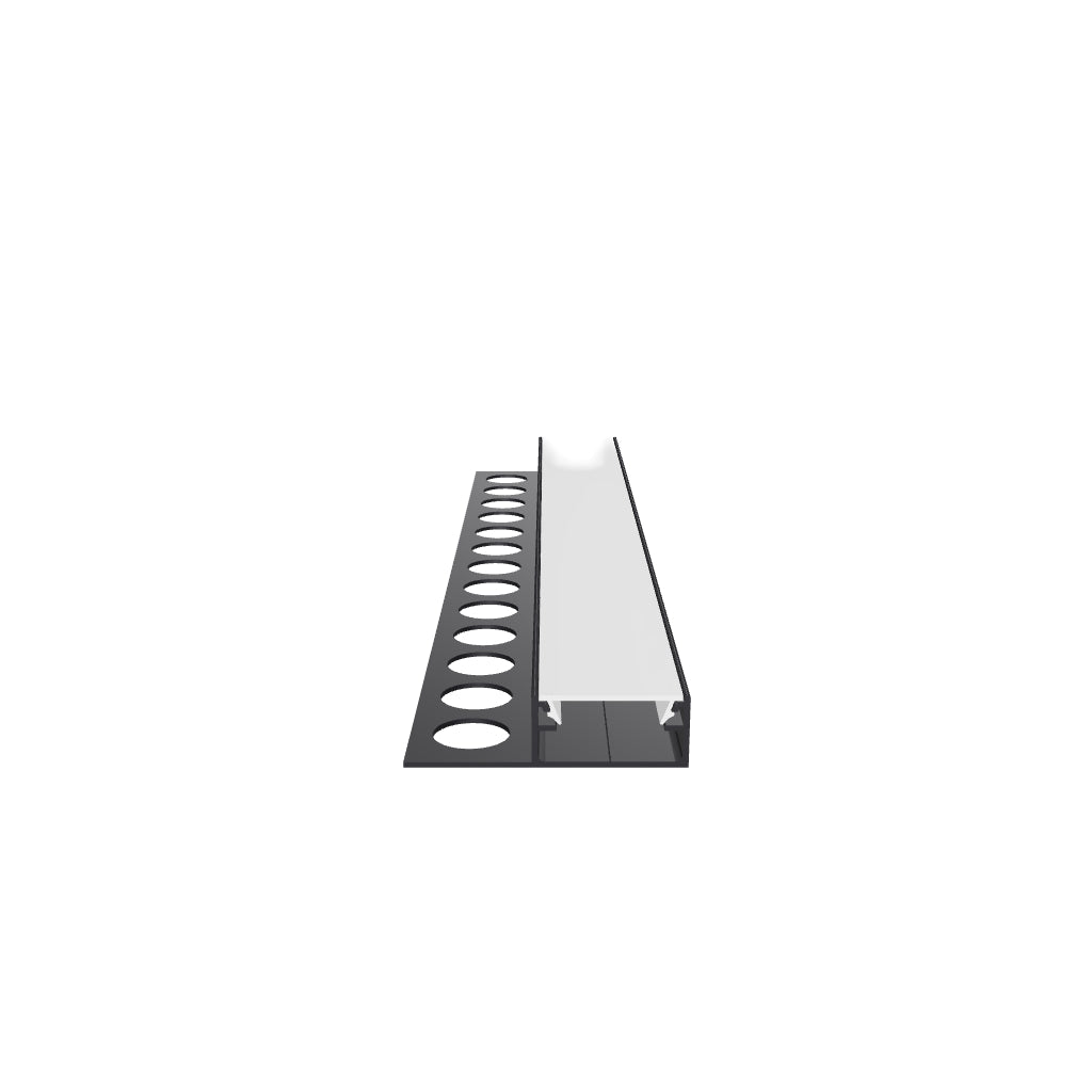 LED-Fliesenprofil Catania – 3D-Modell (Schwarz)