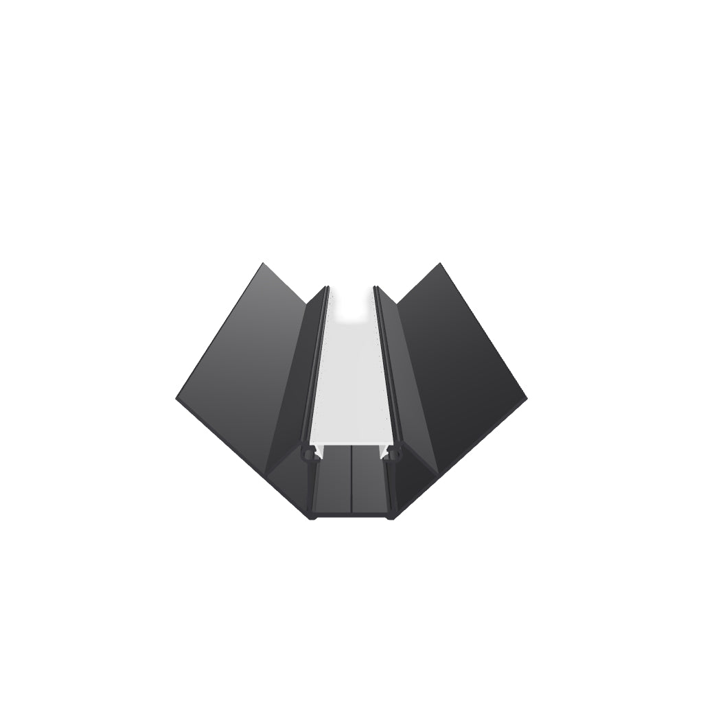 LED-Trockenbauprofil Oslo – 3D-Modell (Schwarz)