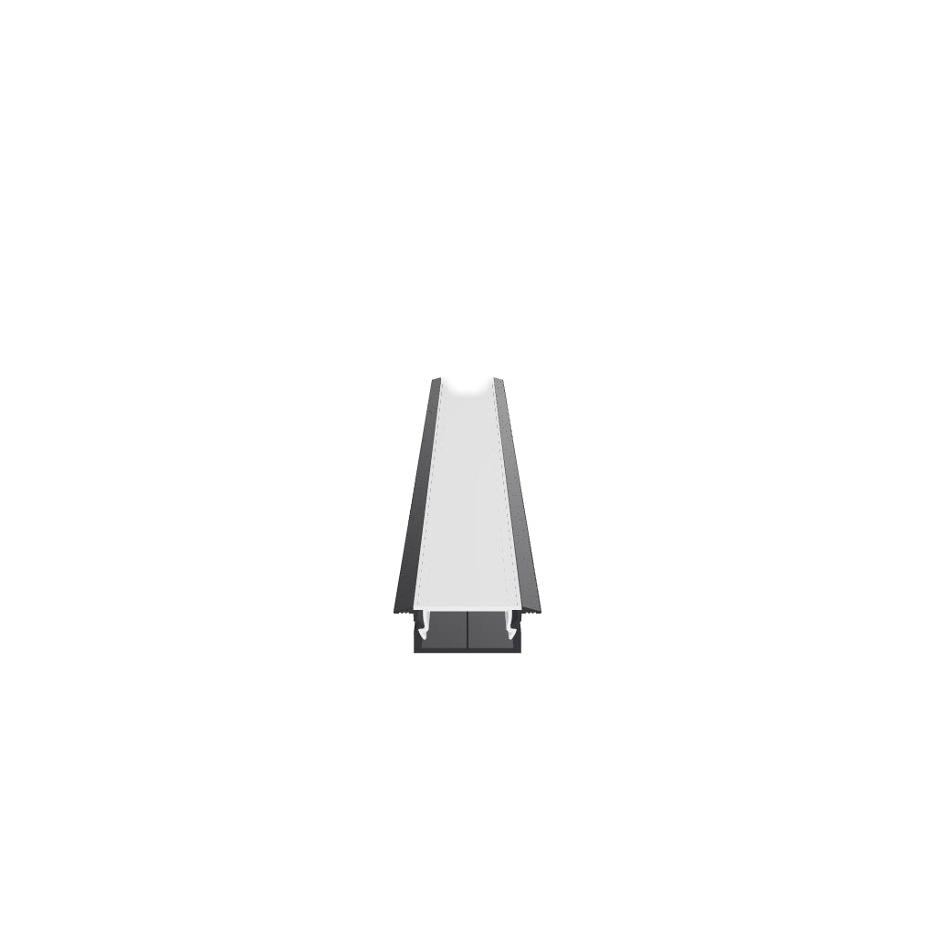 LED-Einbauprofil Luxemburg – 3D-Modell (Schwarz)