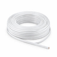 LED Kabel 2-adrig 2x0,75 mm² Weiß – Rolle 100 m