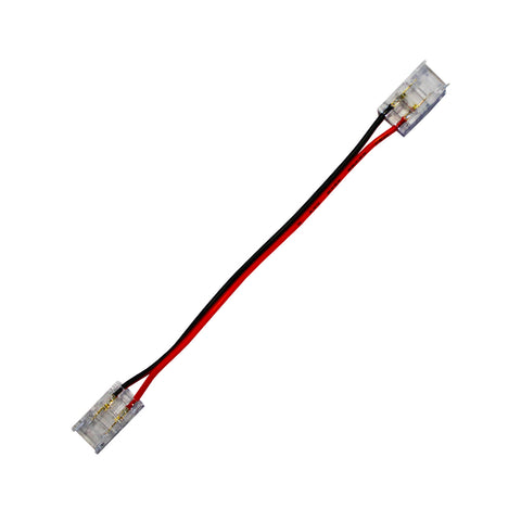 LED-Streifen Schnellverbinder 2-polig für einfarbige COB/SMD-Streifen 8 mm – Streifen-zu-Streifen mit beidseitigen Clips, lötfrei IP20