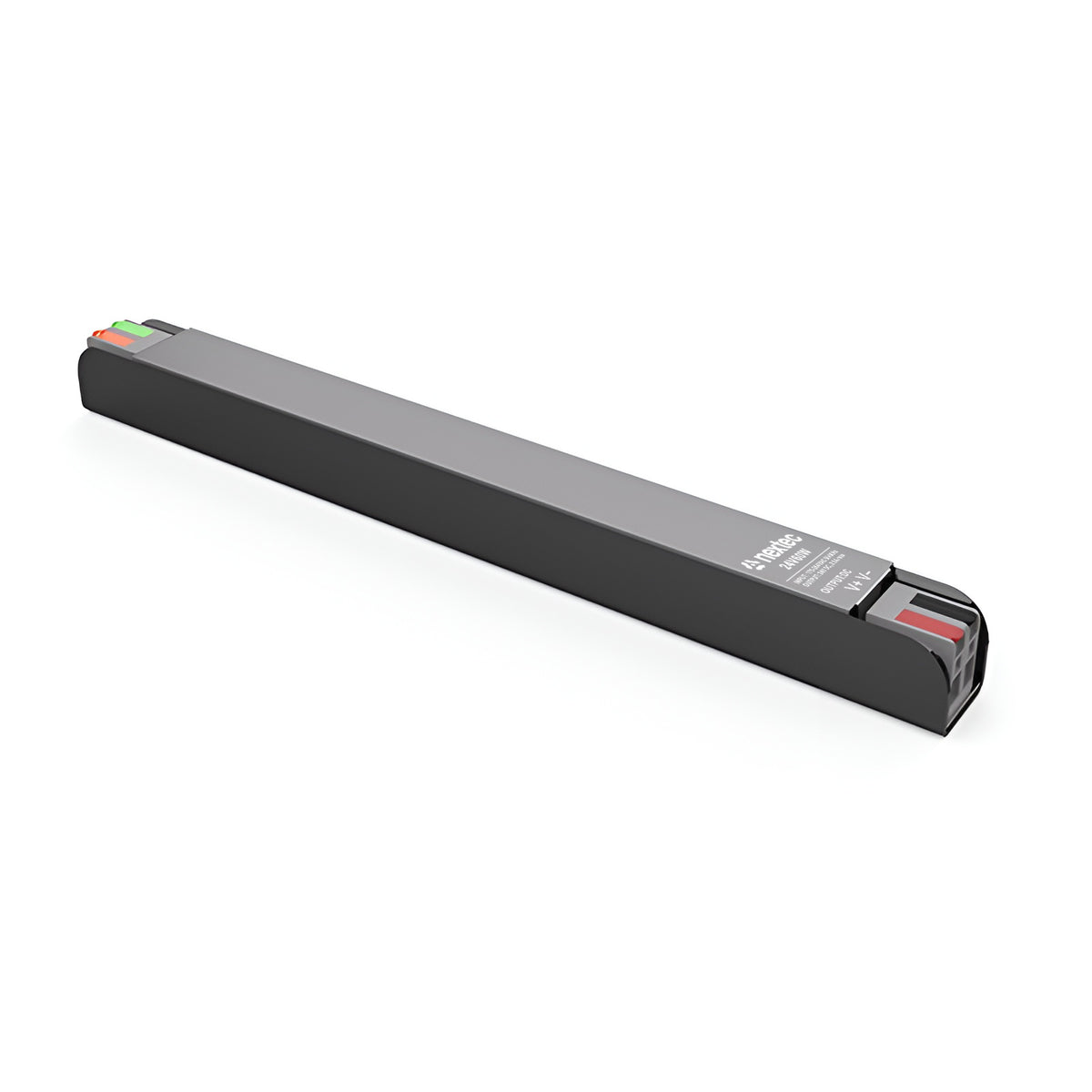 Schmales LED-Netzteil 24 V 60 W 2,5 A IP20 mit Schnellklemmen an beiden Enden, 222 × 19,5 × 18 mm