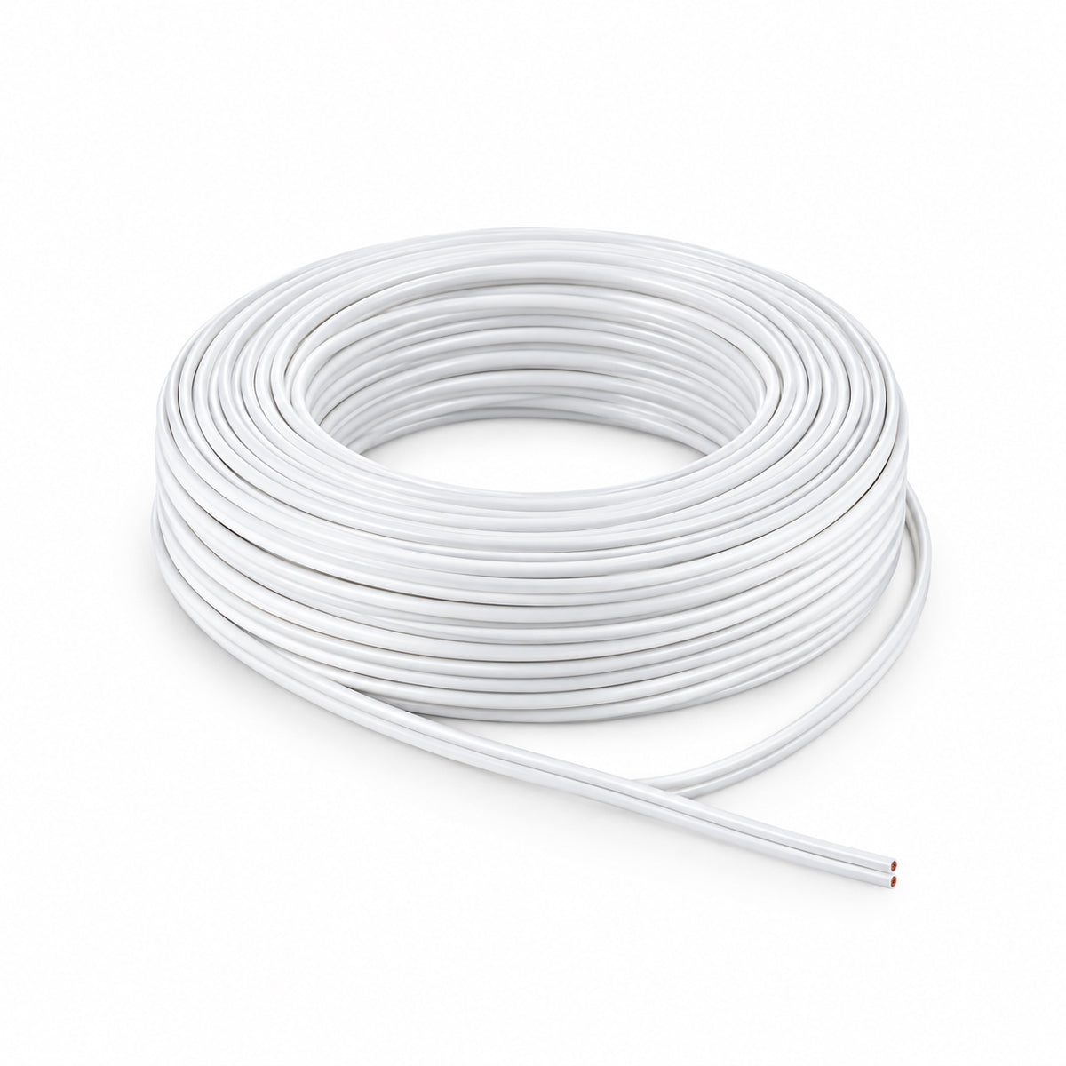 LED Kabel 2-adrig 2x0,5 mm² weiß – Rolle 100 m