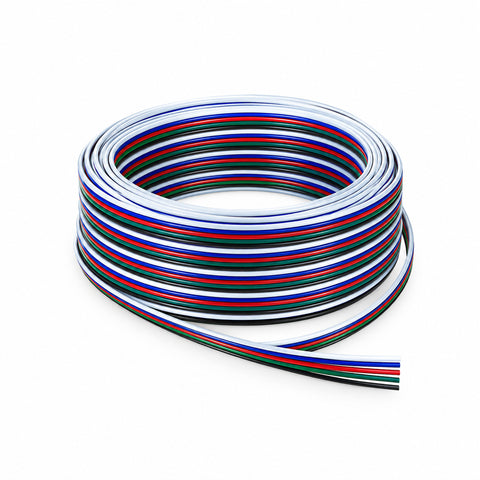 LED Kabel 5-adrig 5x0,32 mm² für RGBW-LED-Streifen – Rolle 100 m